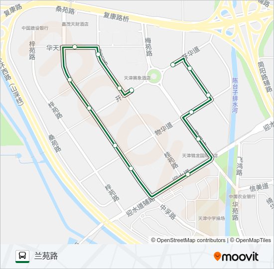 公交322外环路的线路图