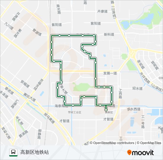 公交624内环路的线路图