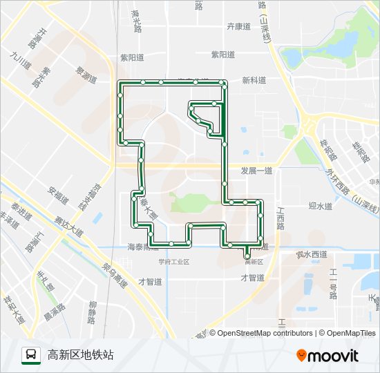 公交624外环路的线路图
