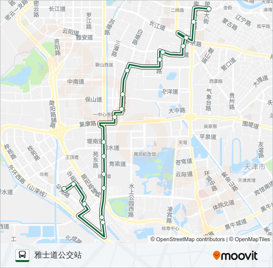 公交638区间路的线路图