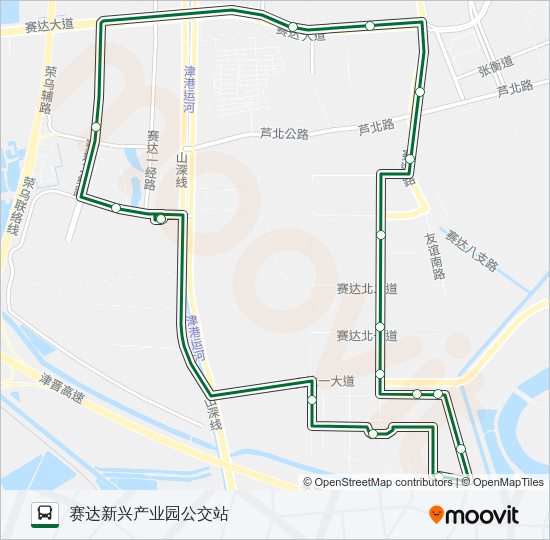 公交709外环路的线路图