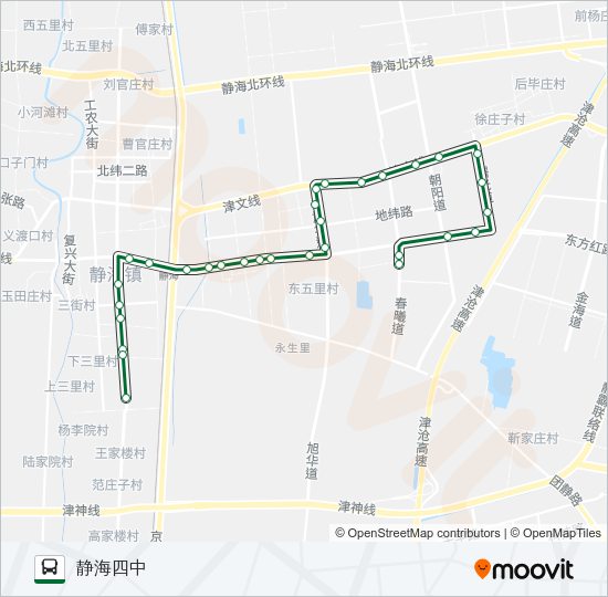 公交583晚班线路的线路图