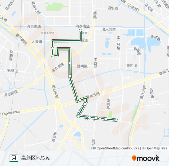 公交667高峰线路的线路图