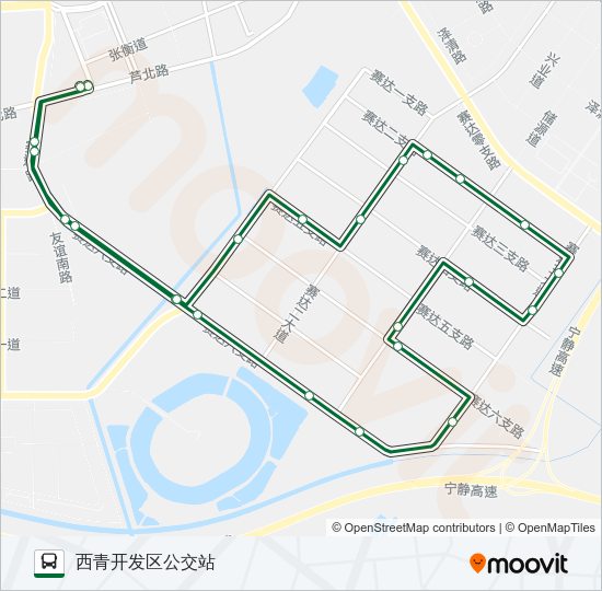公交708南线外环路的线路图