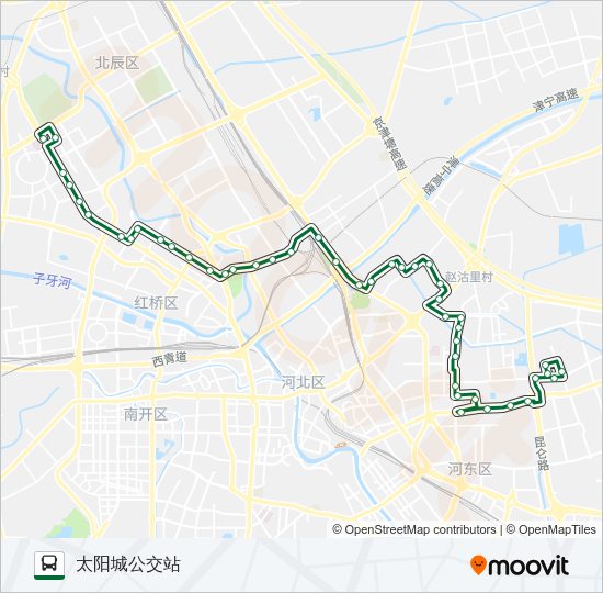 公交602路的线路图