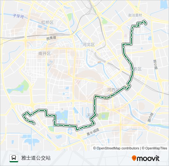 公交608路的线路图