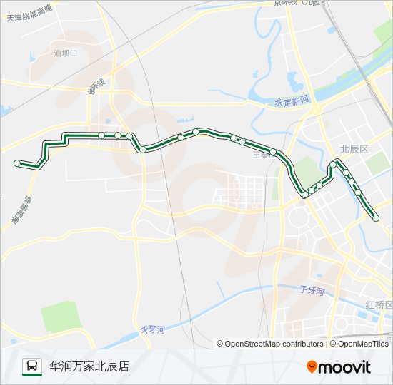 公交722路的线路图