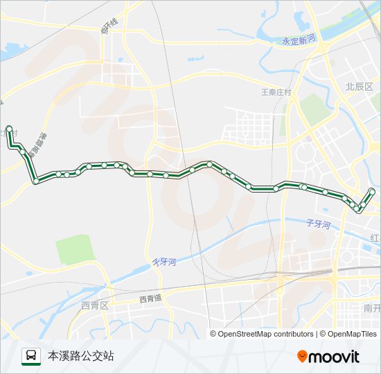 公交724路的线路图