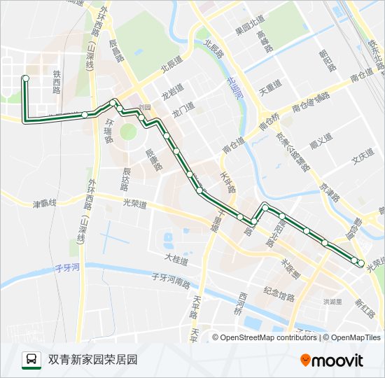 公交732路的线路图