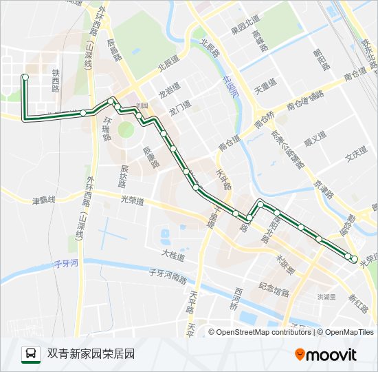 公交732路的线路图