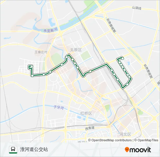 公交743路的线路图