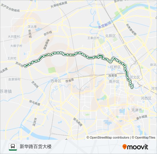 公交801路的线路图