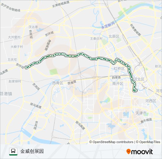 公交801路的线路图