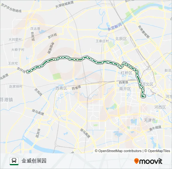 公交801路的线路图