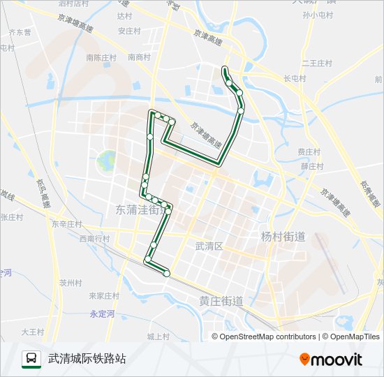 公交旅游专19路路的线路图