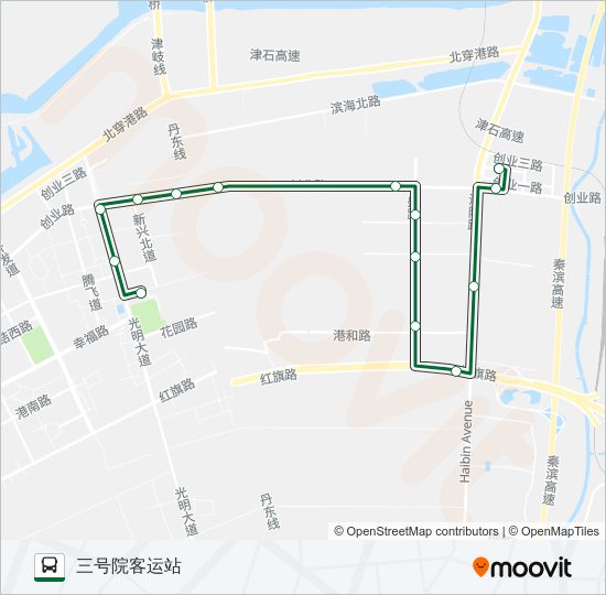 公交544路的线路图