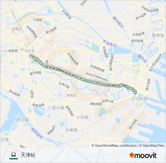 公交621路的线路图