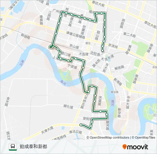 公交821路的线路图