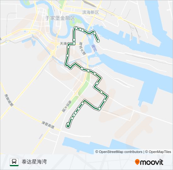 公交822路的线路图