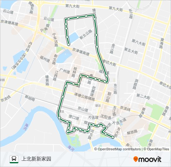 公交844路的线路图