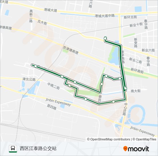 公交125内环路的线路图