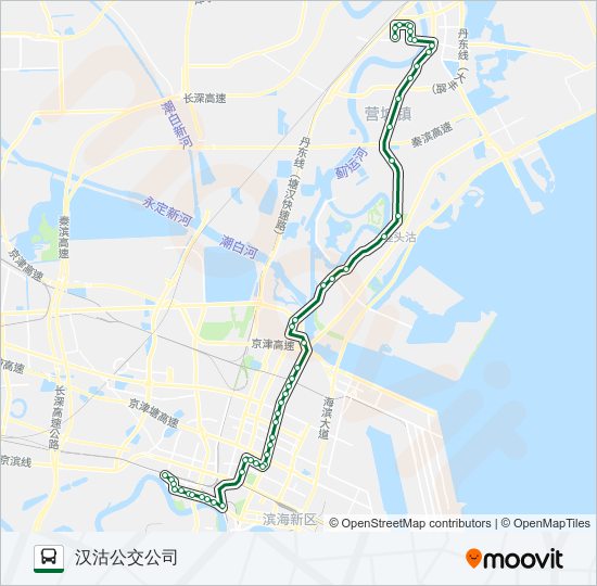 公交459支线路的线路图