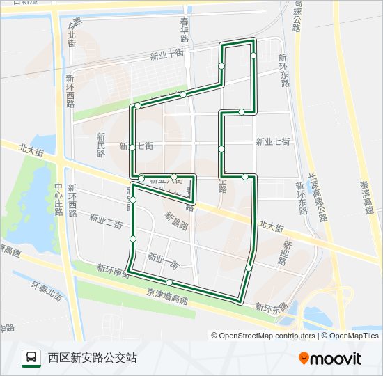 公交512内环路的线路图