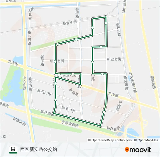 512路内环 Bus Line Map