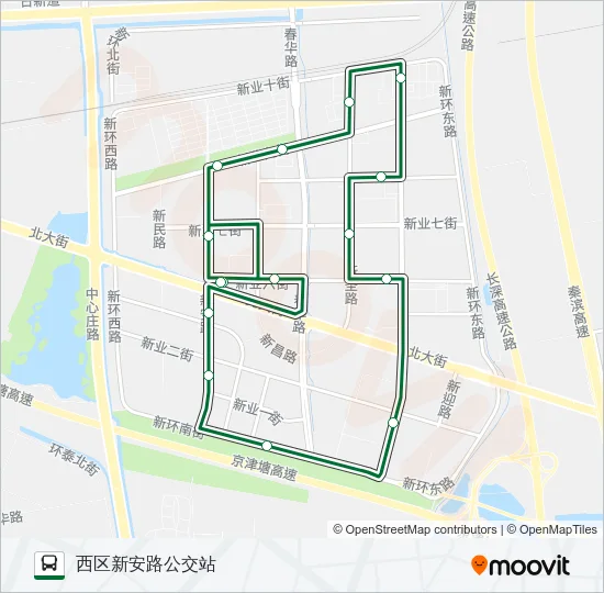 512路外环 Bus Line Map