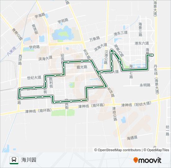 公交523北环路的线路图