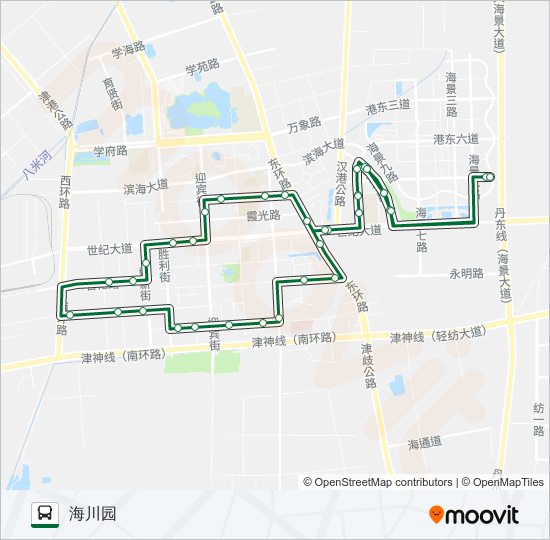 公交523南环路的线路图