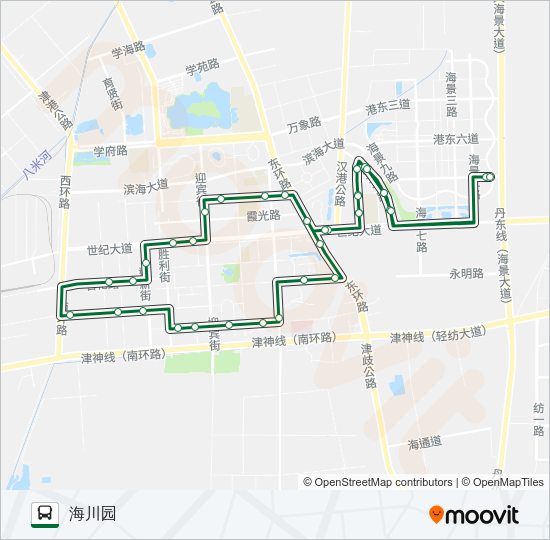 公交523南环路的线路图
