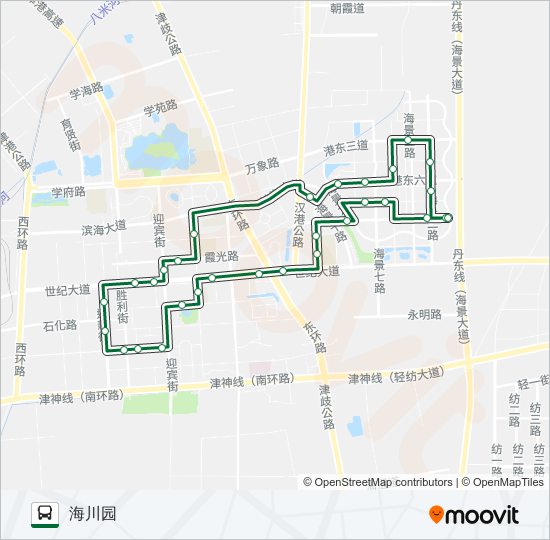 公交545内环路的线路图