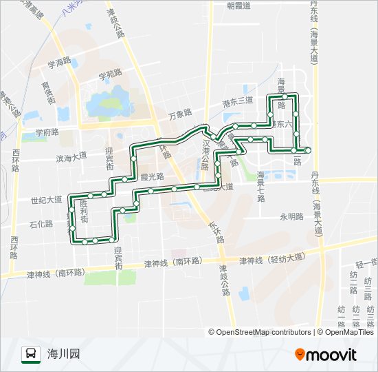 公交545外环路的线路图