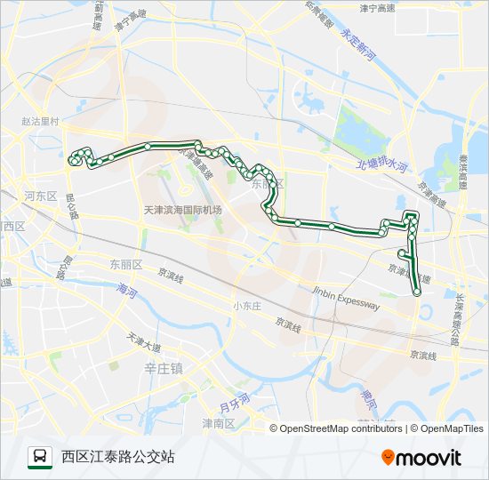 公交516西区线路的线路图