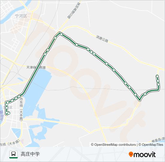 公交452高庄区间路的线路图