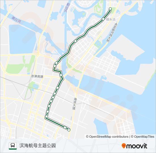 127路航母公园线 bus Line Map