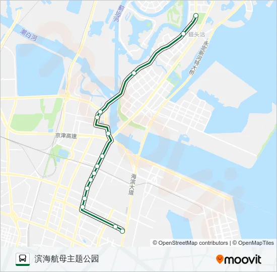 127路航母公园线 Bus Line Map