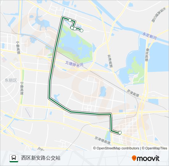 公交515东丽湖专线路的线路图
