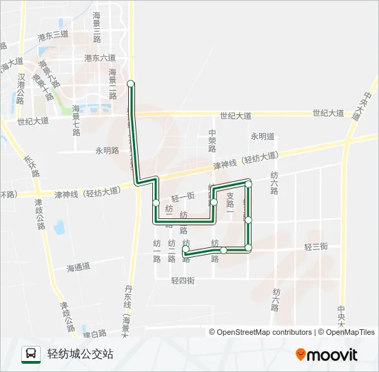 545路轻纺城专线 Bus Line Map