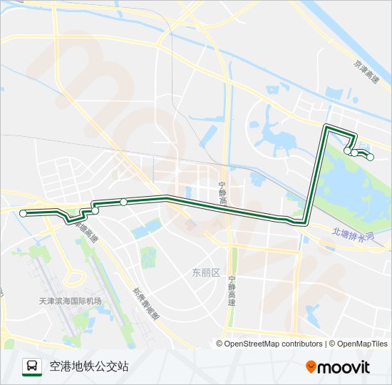 公交东丽湖社区巴士接驳路的线路图