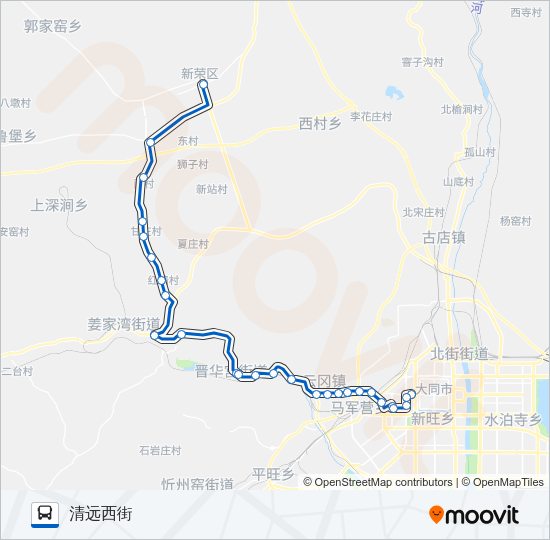 公交10路的线路图