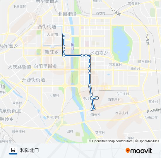 公交14路的线路图
