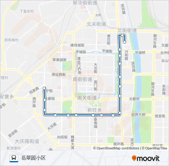 公交17路的线路图