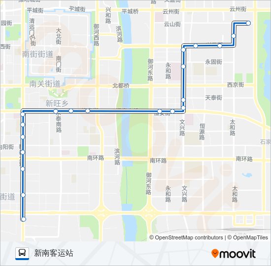 公交64路的线路图