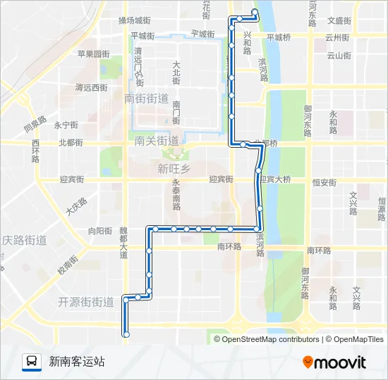 公交201路的线路图