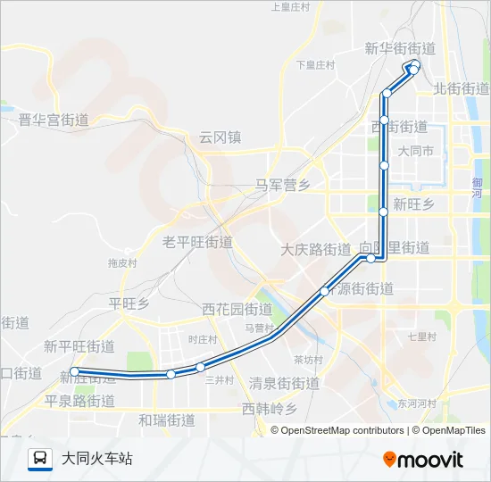 公交601路的线路图