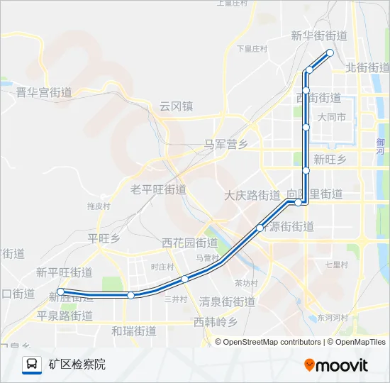 公交601路的线路图