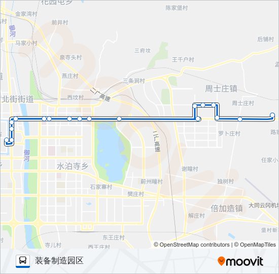 公交快速公交602路的线路图