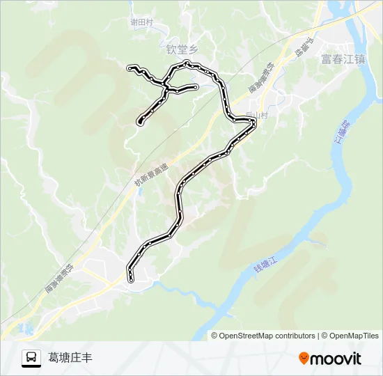 公交乾潭-钦堂路的线路图